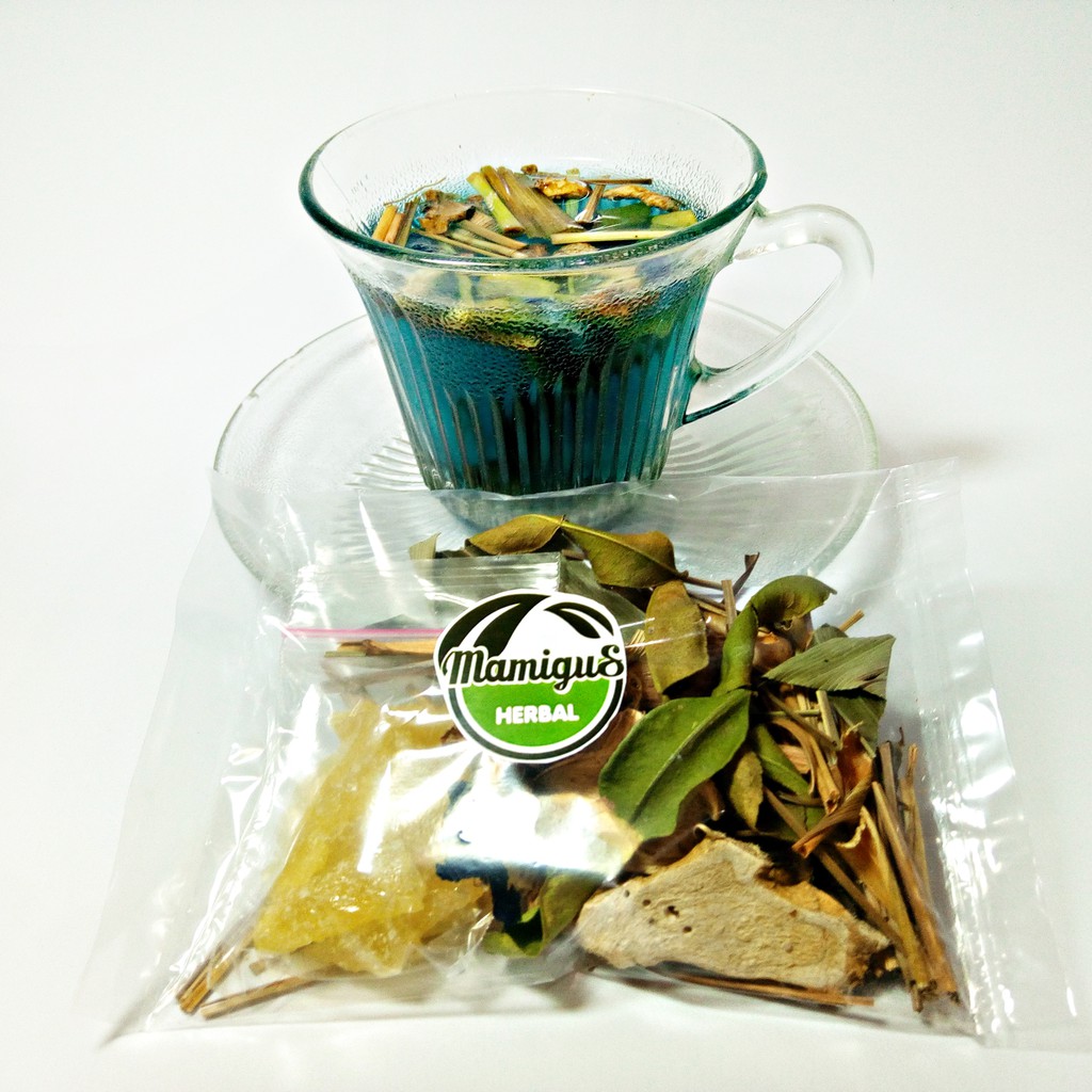 Wedang Uwuh Bunga Telang Lengkap Gula Batu Khas Mamigus