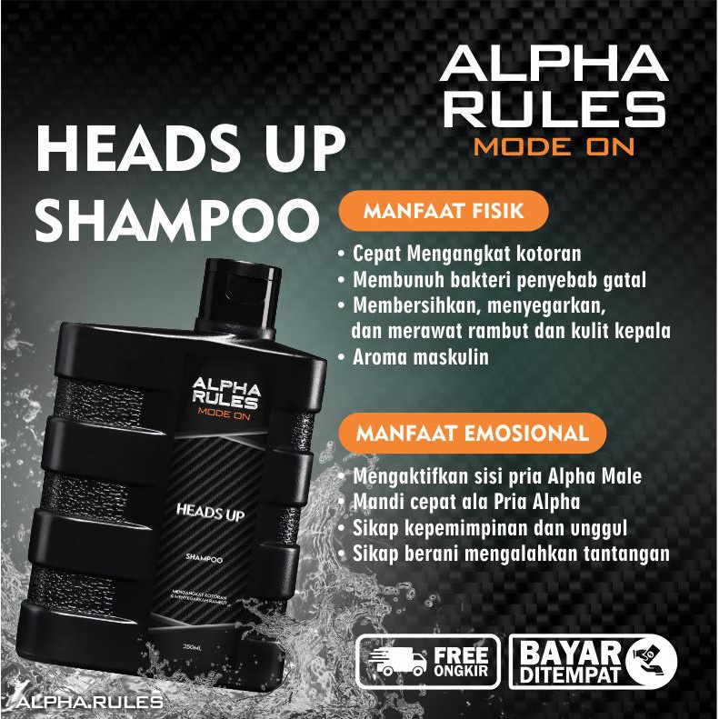 Jual Alpha Rules Heads Up Shampoo Shampo Sampo Perawatan Rambut Anti