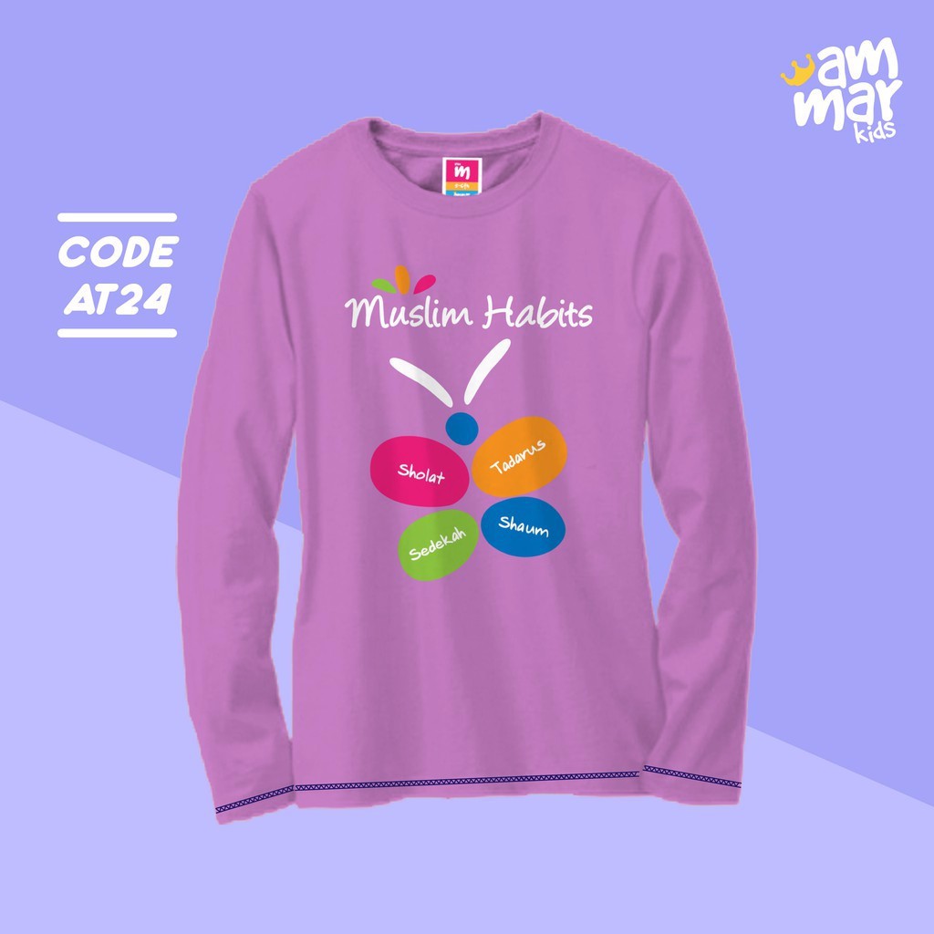 Jual Kaos Anak Muslim edukatif desain Muslim Habbits ( Brand Ammar)  Indonesia|Shopee Indonesia