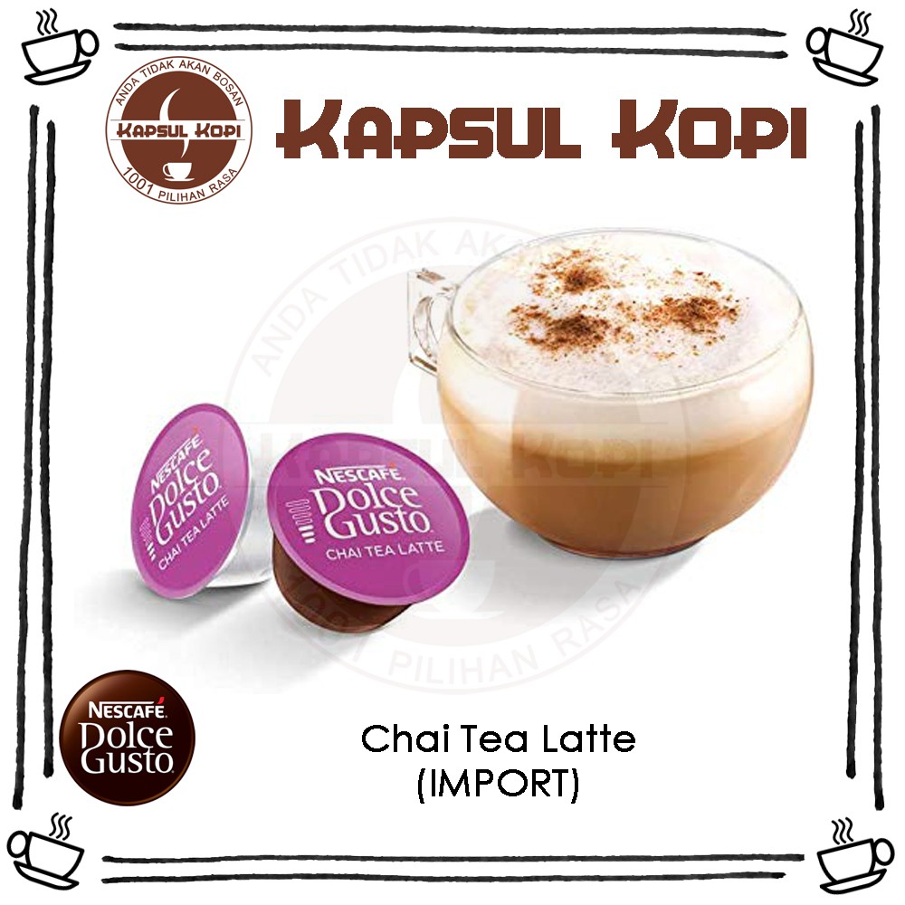 Jual Chai Tea Latte Kapsul Kopi Nescafe Dolce Gusto Impor 1Box 16 Kapsul | Shopee Indonesia