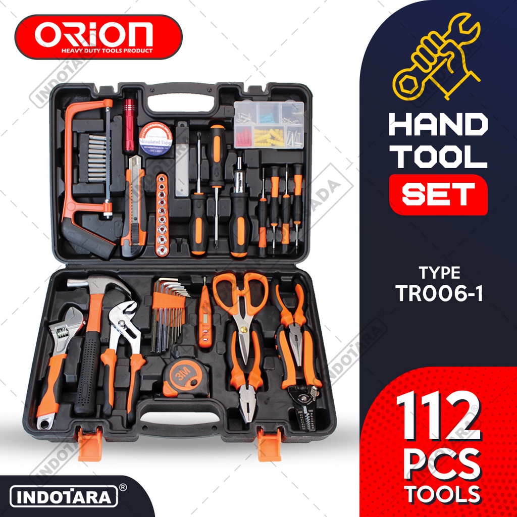 Jual Hand Toolset Tool Kit Set Toolkit Toolbox Orion TR0061 Shopee