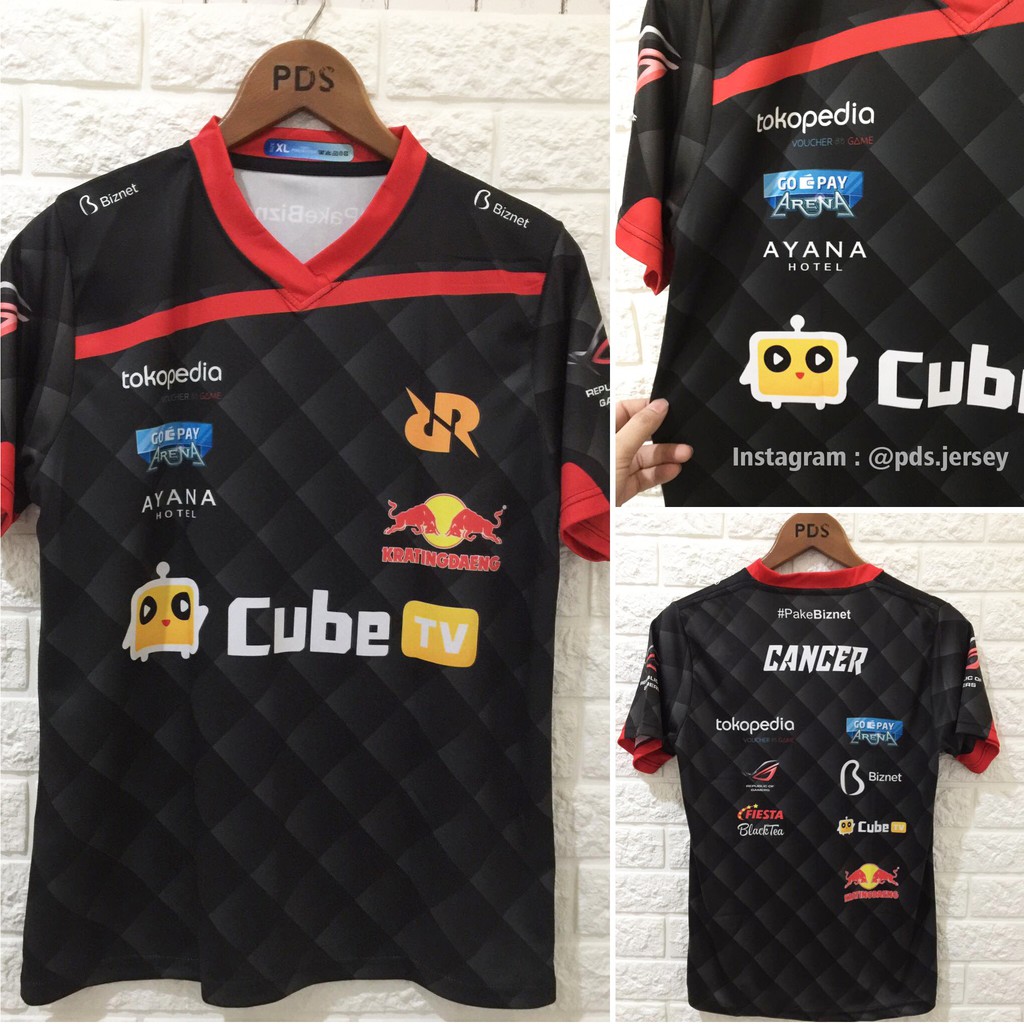 BAJU KAOS JERSEY GAME RRQ BLACK 2019 MOBILE LEGENDS AOV