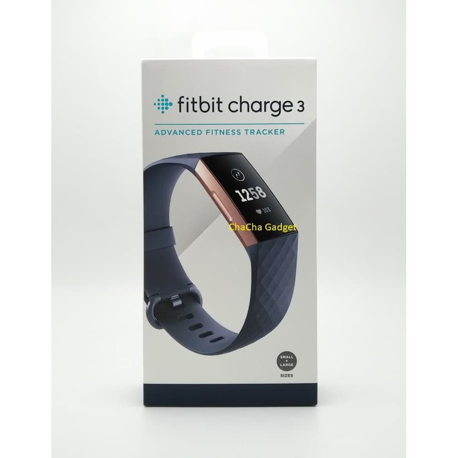 Jual Fitbit Charge 3 Swim Proof Fitness Tracker Rose Gold Blue Gray | Shopee Indonesia