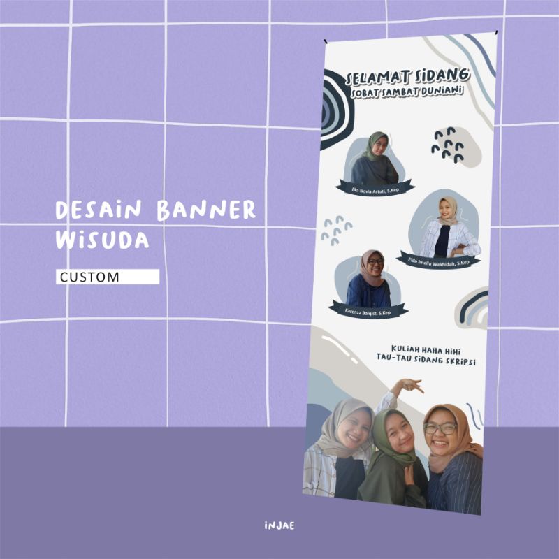 Jual Custom Banner Wisuda Desain Banner Wisuda Cetak Banner Wisuda Xbanner Custom Banner Sidang Indonesia|Shopee Indonesia