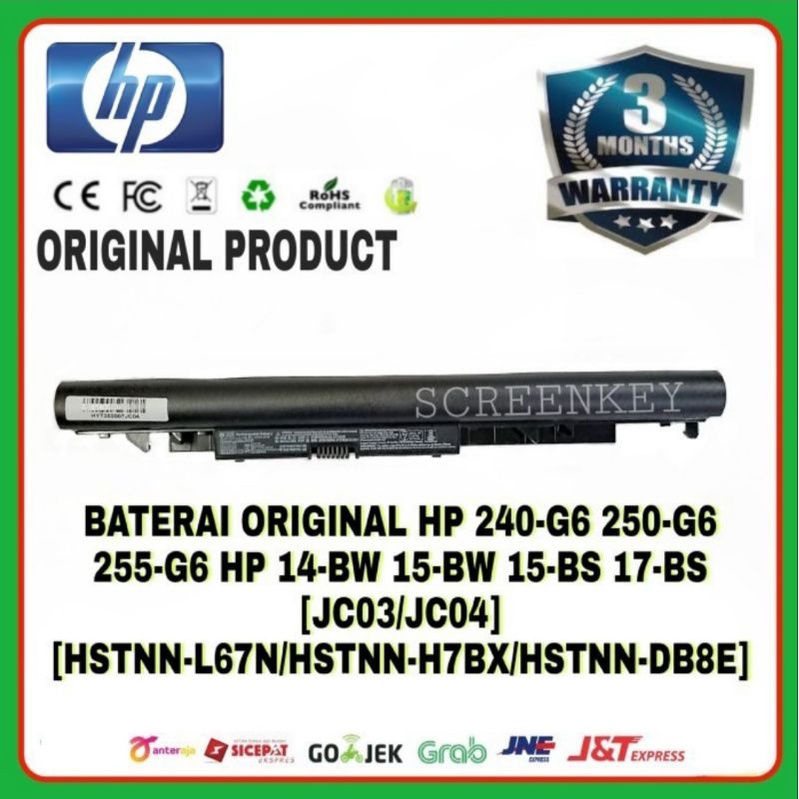 Jual Baterai Baterai Battery ORIGINAL Laptop HP 240 245 250 255 G6 JC04