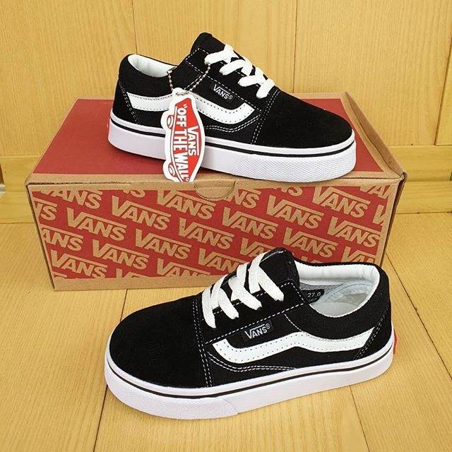 SEPATU ANAK PREMIUM VANS TALI OLDSKOOL HITAM CATUR FASHION SEPATU