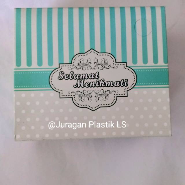 Dus box 14 x 12 cm katering nasi kotak snack kue selamat menikmati | Shopee  Indonesia