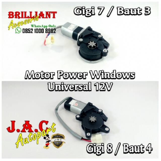 Jual Motor Power Windows Universal 12V *Gigi 7 & 8* Shopee Indonesia