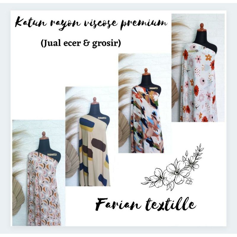 kain rayon motif viscose premium harga per 0.5m | Shopee Indonesia