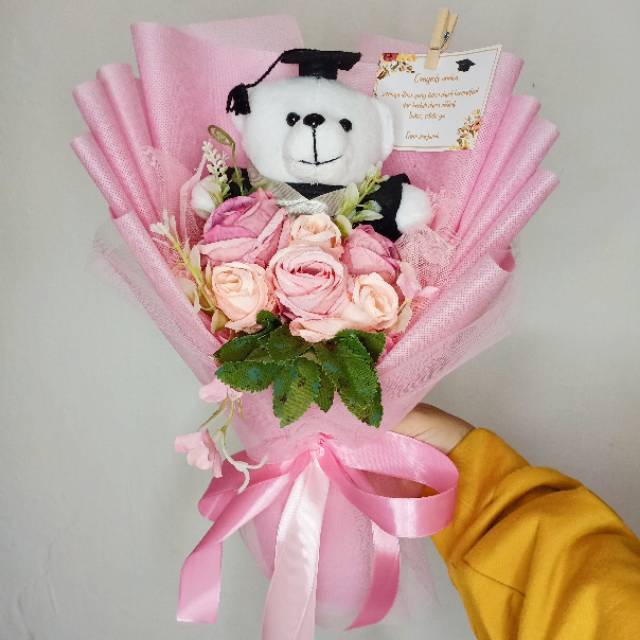 Bouquet Bunga Artificial Boneka Wisuda / Bucket / Buket