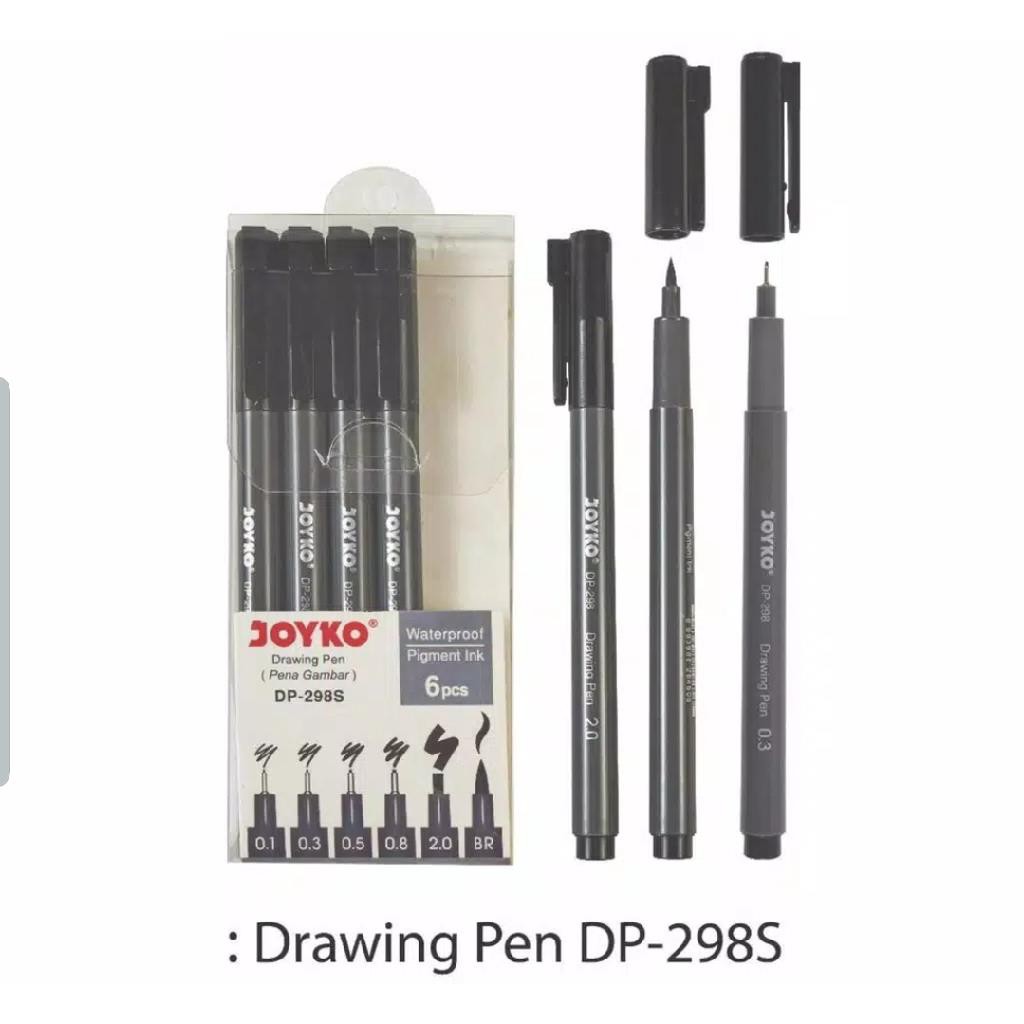 Jual Drawing Pen Set Joyko DP298S (isi 6 pcs) Indonesia