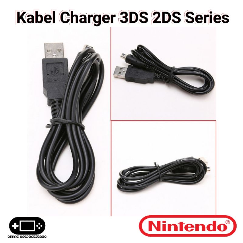 Jual Kabel Charger 3DS 2DS Series Nintendo New Old 3DS 2DS DSi Reguler
