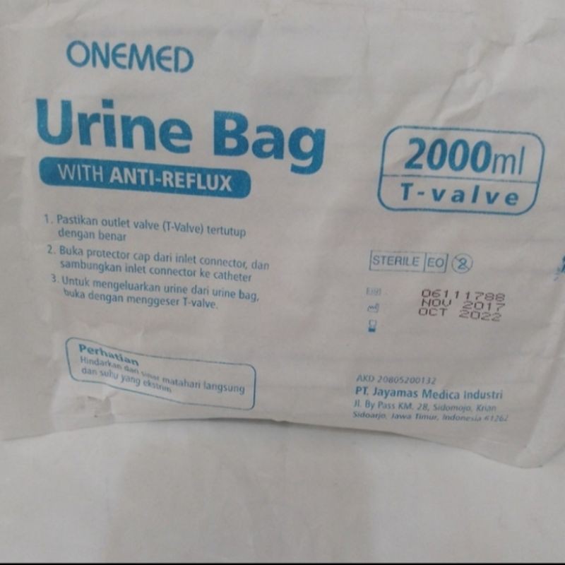 URINE BAG 2000 CC/ URINE BAG T VALVE/ KANTONG URINE | Shopee Indonesia