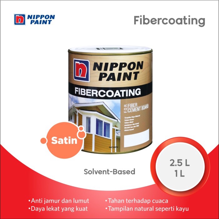 Jual Nippon Paint Fibercoating (Tinting) 1L Cat Semen Fiber