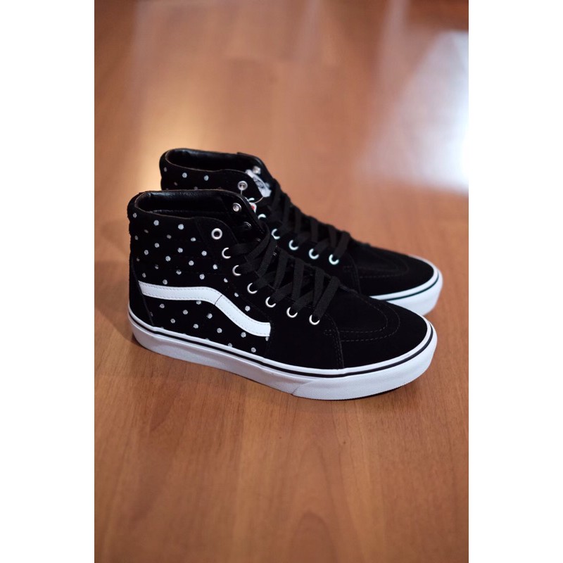 Jual Vans Sk8 Hi Platform Black Polka | Shopee Indonesia
