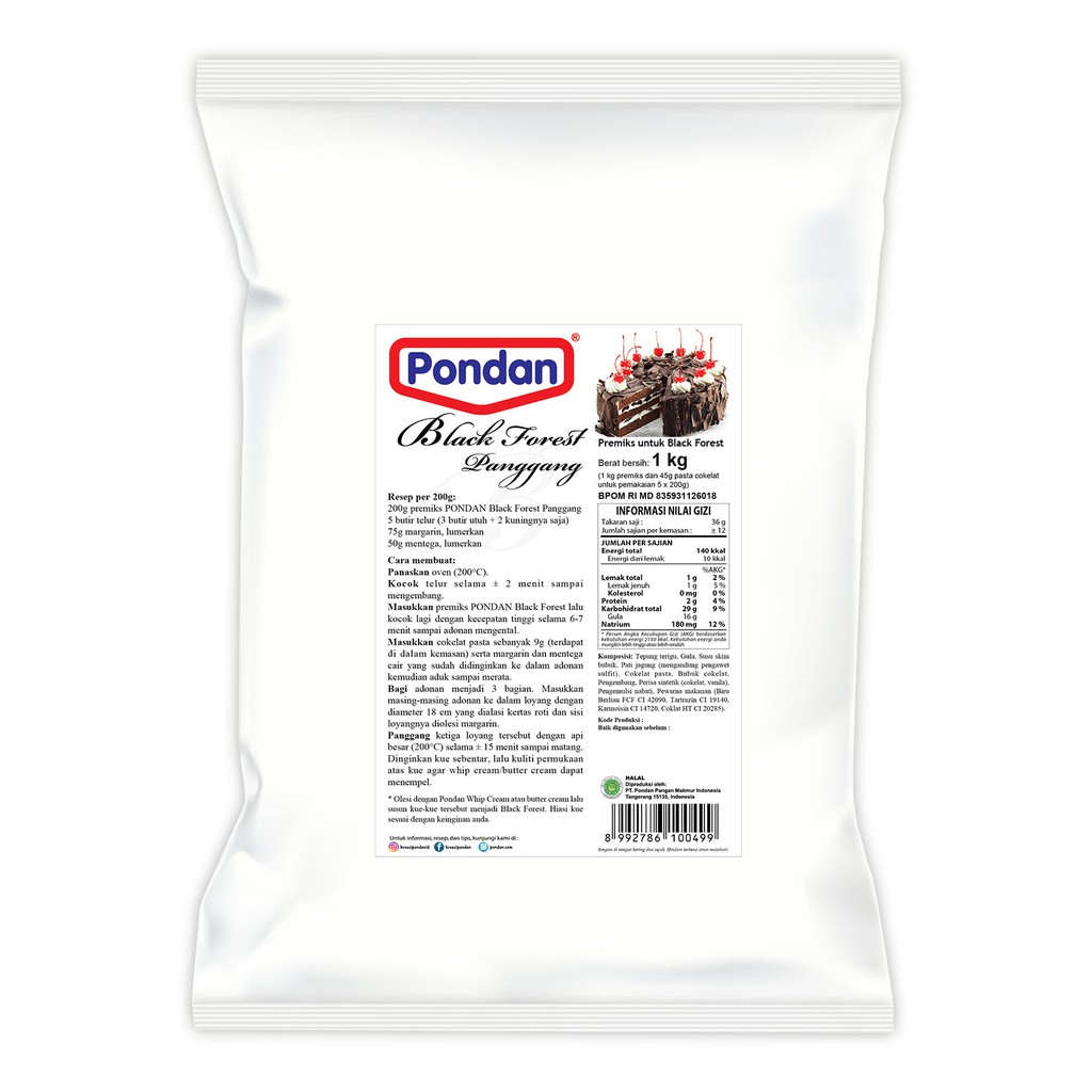 Pondan Black forest panggang BULKY Shopee Indonesia