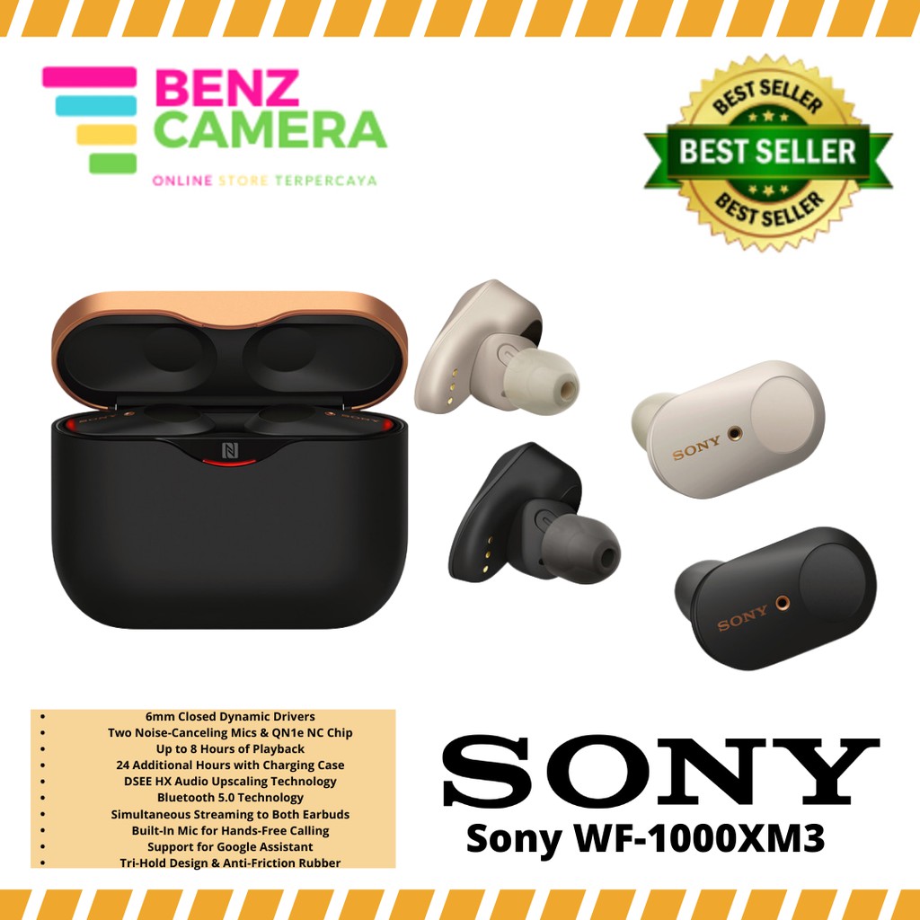 Jual Sony Wf-1000Xm3 True Wireless Noise-Canceling In-Ear Earphones | Shopee Indonesia