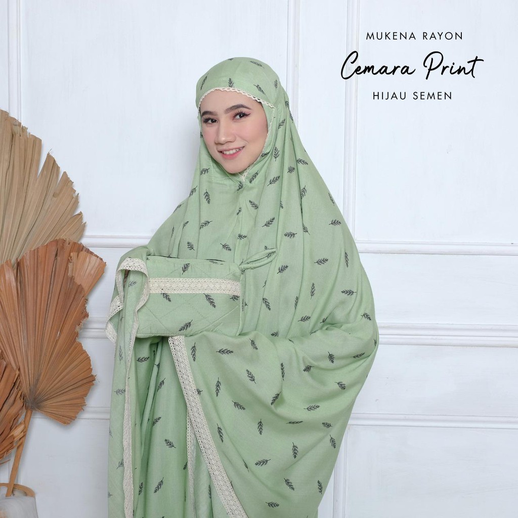 MUKENA DEWASA RAYON CEMARA RENDA PRINT Shopee Indonesia