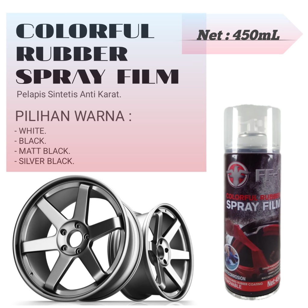 Jual Cat Semprot Karet / Rubber Paint Anti Karat Serba Guna FF1