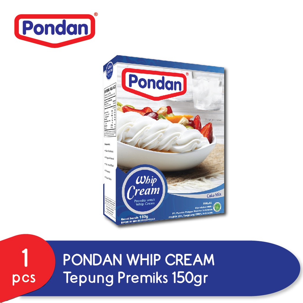 Pondan Whip Cream 150gr Shopee Indonesia