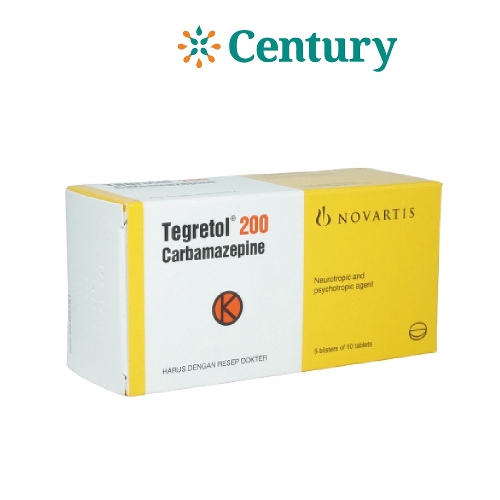 Jual TEGRETOL 200MG 1 BLISTER 10 TABLET / KARBAMAZEPIN / EPILEPSI