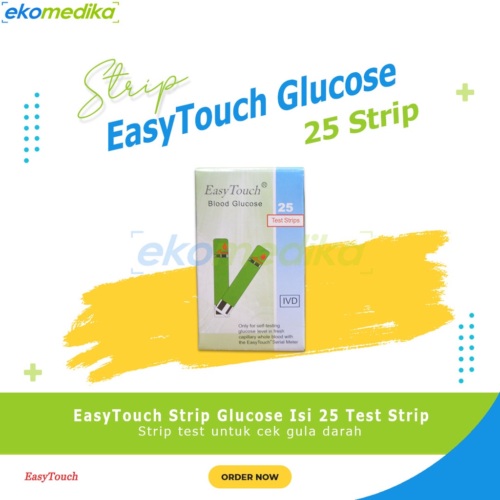 Jual Strip EASY TOUCH Gula Darah / Glucose isi 25 tes ED 12.2023 Shopee Indonesia