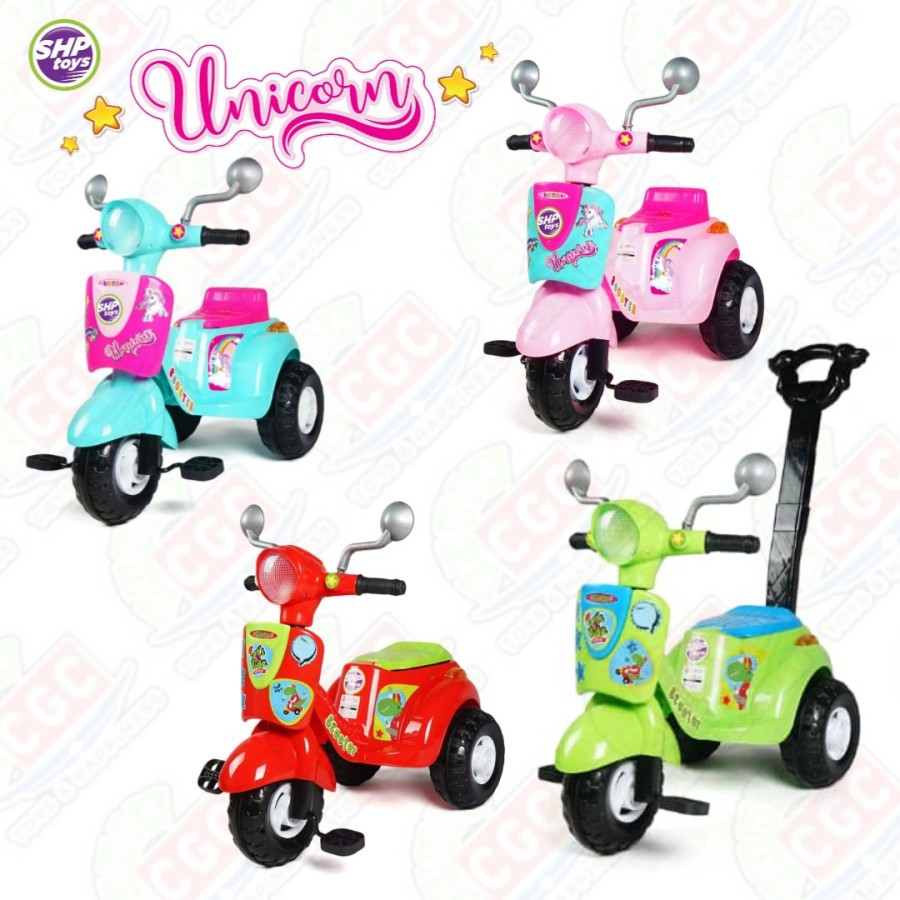 Jual Sepeda Anak Roda 3 Tricycle Scooter 609 Fitur Musik Dan Tongkat Dorongan Sepeda Roda Tiga | Shopee Indonesia
