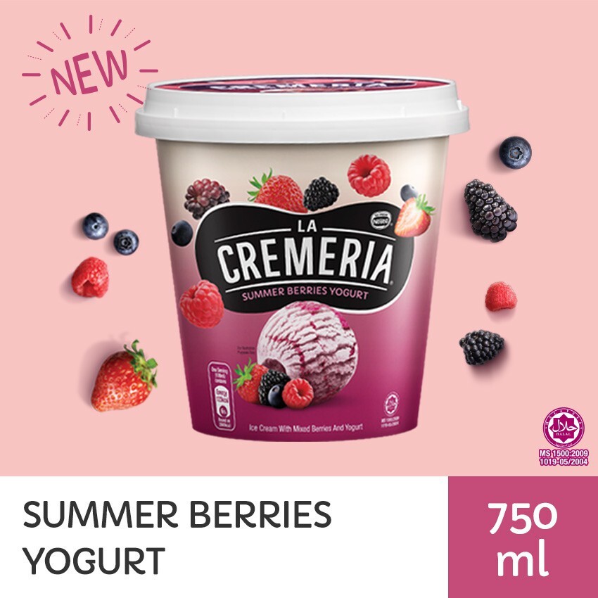 Jual Nestle La Cremeria Summer Berries Yoghurt Ice Cream Tube 750 ml