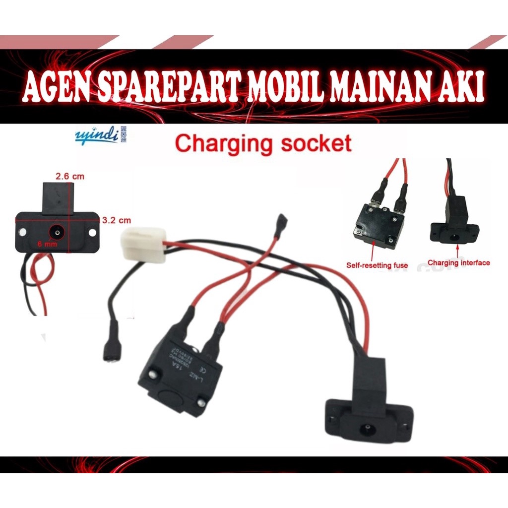 Jual ⚡Ready⚡Sambungan Set Charger Mobil Motor Mainan Aki | Shopee Indonesia