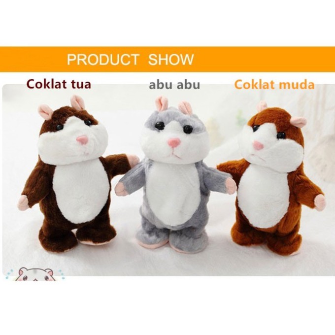 Jual [TULALA SHOP]Boneka Hamster Perekam Suara bicara Hamster/mainan