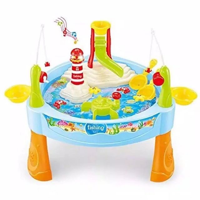 Jual Waterboom Fishing Spinning Water Table Lighthouse Mainan Meja Air Pancing Ikan Anak Indonesia|Shopee Indonesia