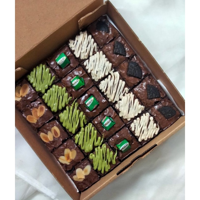 Jual Fudgy Brownies cruncy Dark/ Brownies panggang/Brownies sekat