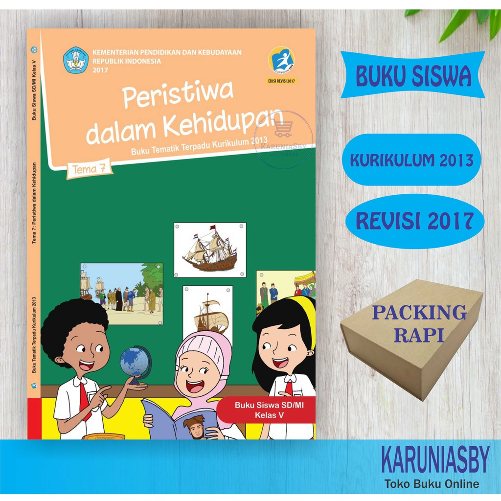 Buku Tematik SD Kelas 5 tema 7 Peristiwa Dalam Kehidupan revisi 2017 terbaru Shopee