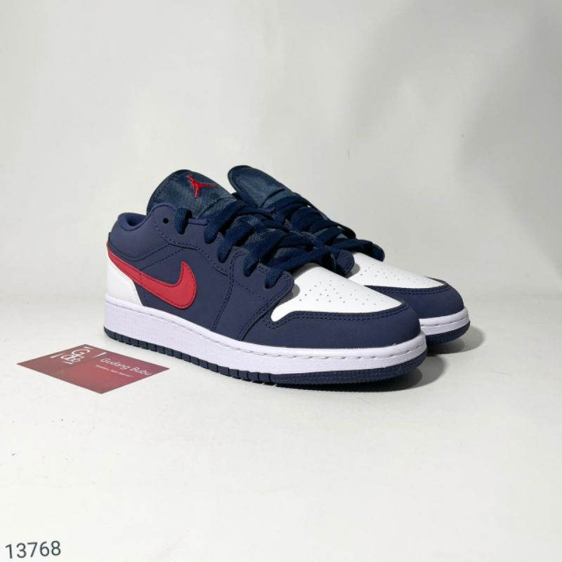Jual Nike Jordan 1 Low Navy Usa Bnib 100% Original Material Guarantee | Shopee Indonesia