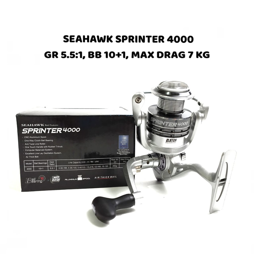 REEL SEAHAWK SPRINTER 4000 10+1 BB | Shopee Indonesia