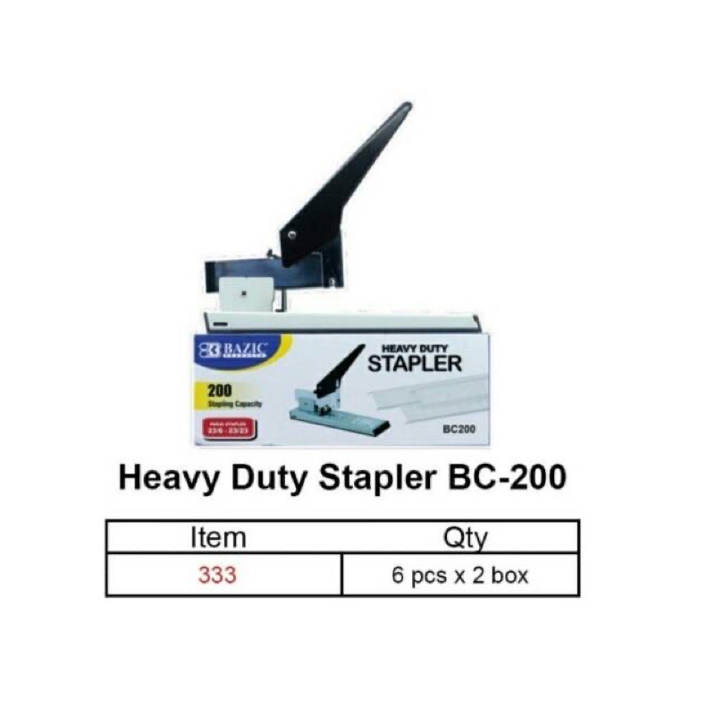Jual Stapler Jilid Heavy Duty Stapler Bazic BC200 Shopee Indonesia