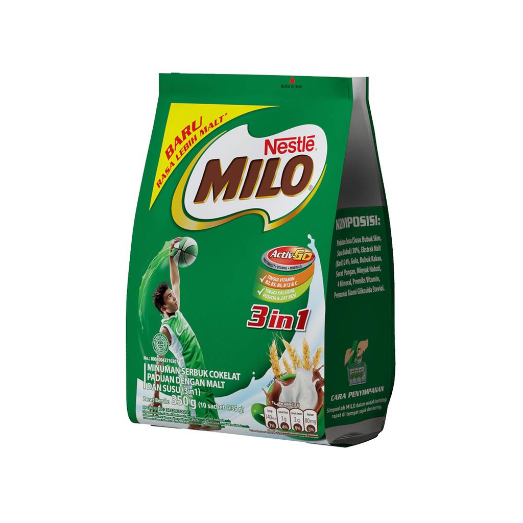 Jual Milo Healthy Drink Polybag ActivGo 10X35g Shopee Indonesia