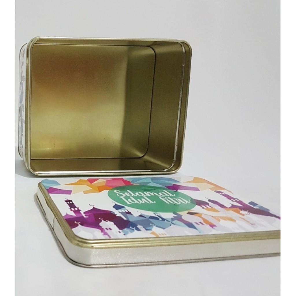 KOTAK KALENG HAMPERS SOUVENIR IDUL FITRI PUTIH Shopee Indonesia