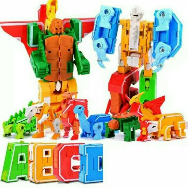 Jual Grosir Mainan Huruf Transformers Robot Dinosaurus / Robot Huruf Abcd / Deform Letter Dinosaurus | Shopee Indonesia