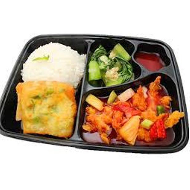 Paket Nasi Bento Udang Asam Manis Lezat Halal Shopee Indonesia