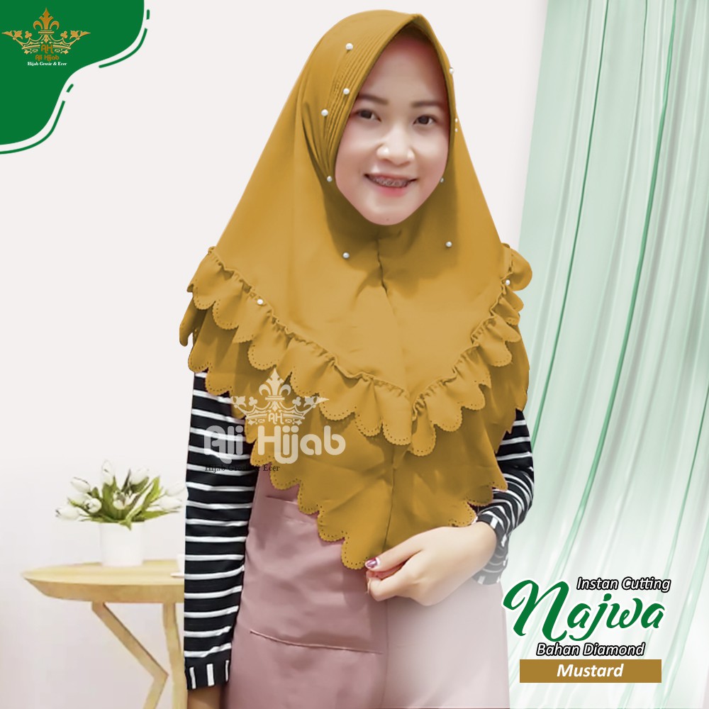 NAJWA CUTTING Q1 JILBAB INSTAN HIJAB DIAMOND BERGO INSTAN HIJAB TERBARU