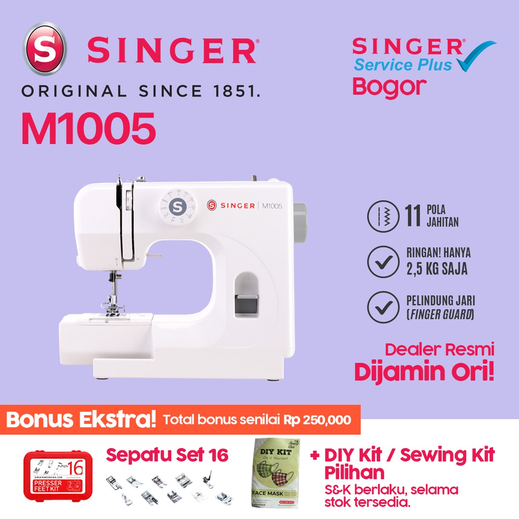 Jual Mesin Jahit Mini Portable SINGER M1005 Indonesia