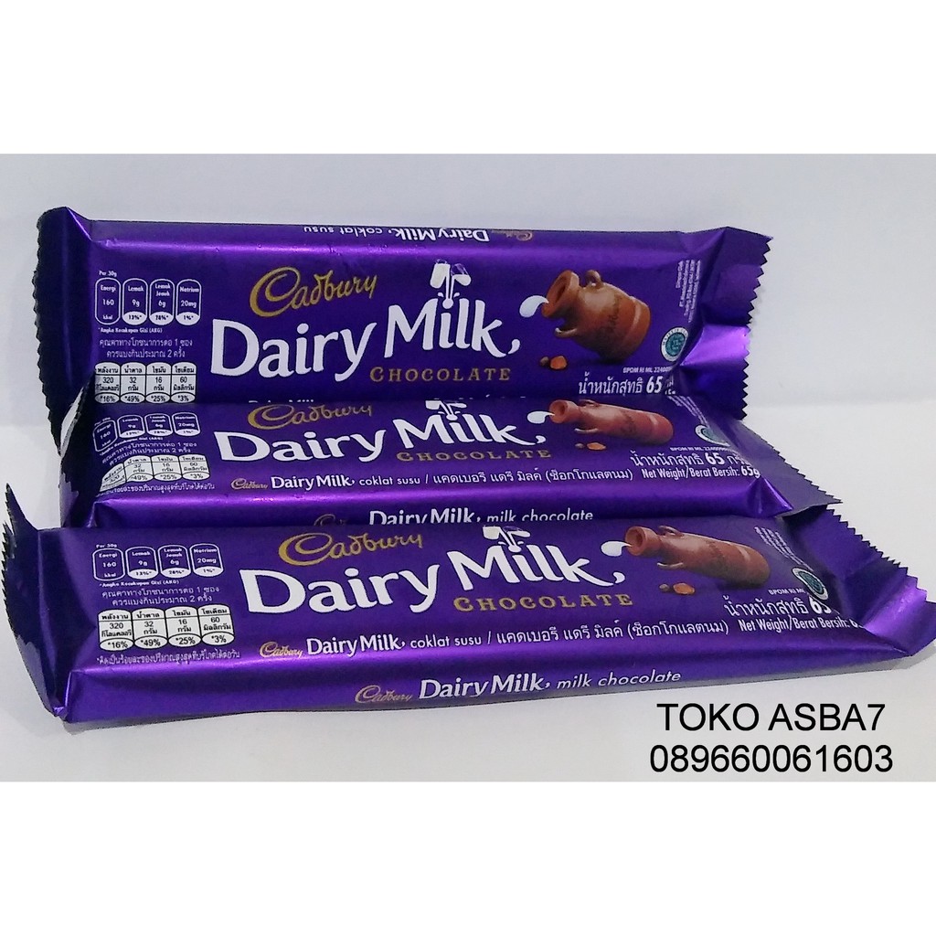 Jual Cadbury Dairy Milk Chocolate 65Gr | Shopee Indonesia