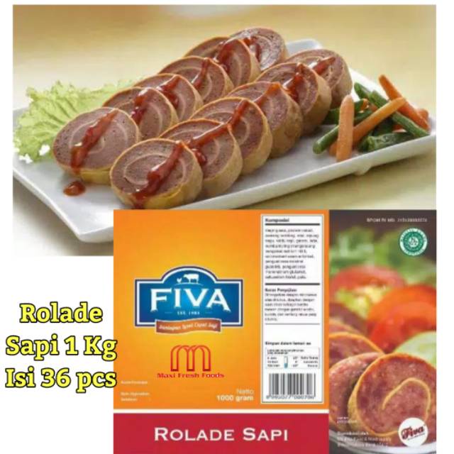 Rolade Sapi Fiva 1Kg isi 36 pcs Murah halal Shopee Indonesia