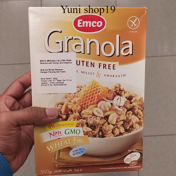 Jual emco granola gluten free honey 340gr Shopee Indonesia
