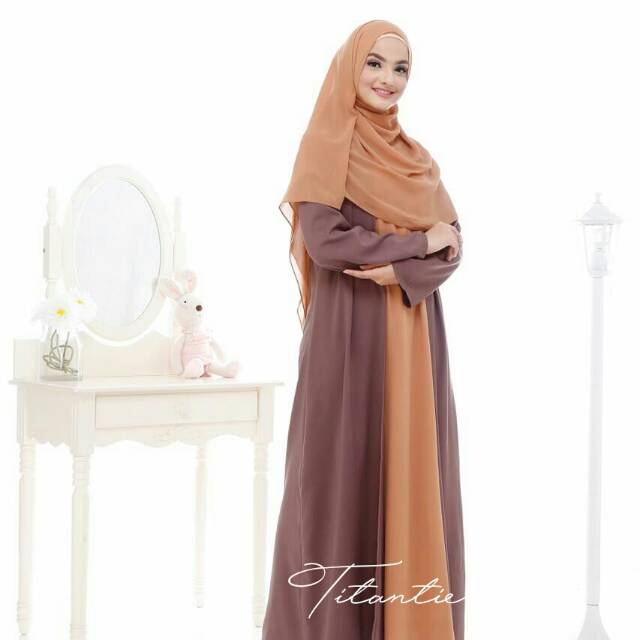 Gamis Coklat Jilbab Saudia