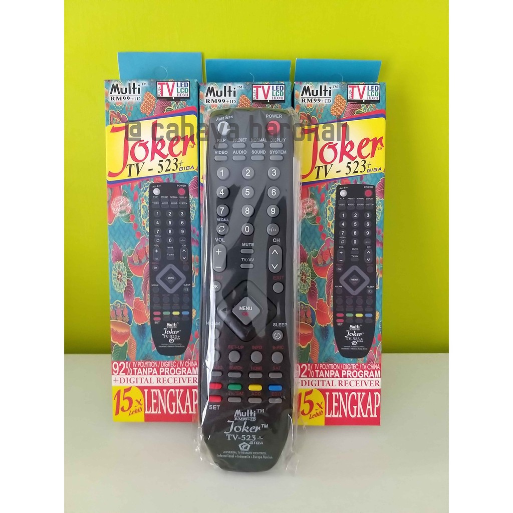 Remote TV Universal / Multi Joker TV 523+ GIGA TV LED