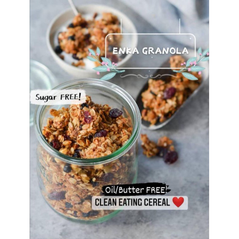 Jual Sugar FREE Granola Diet rendah kalori/Sereal/Cereal Sehat Tanpa