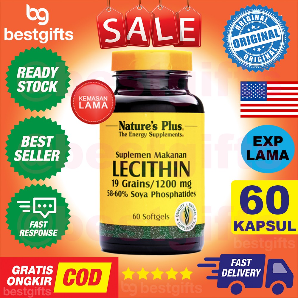 NATURE&rsquo;S NATURES NATURE PLUS LECITHIN 1200MG 1200 MG LESITIN KESEHATAN  JANTUNG FUNGSI OTAK 60 KAPSUL | Shopee Indonesia