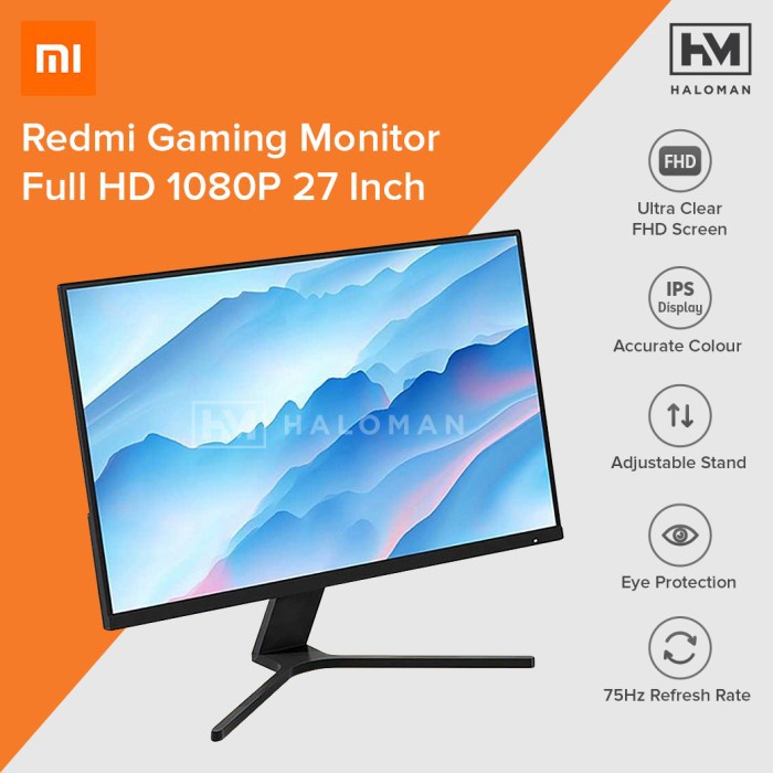 XIAOMI Redmi Gaming Monitor 27 Inch FHD 75Hz IPS Shopee Indonesia